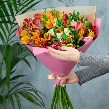 25 альстромерий микс