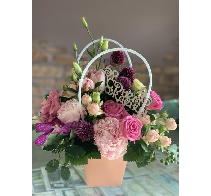 Композиция Сумочка Pink Pion