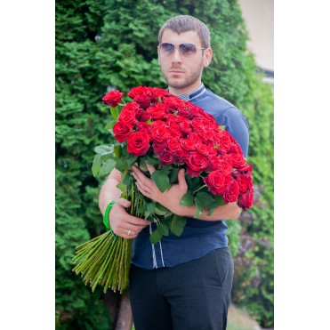 Букет Роз Гран При 35 шт 70 см