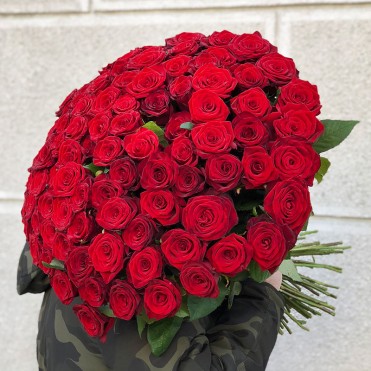 101 красная роза 50 см Гран При