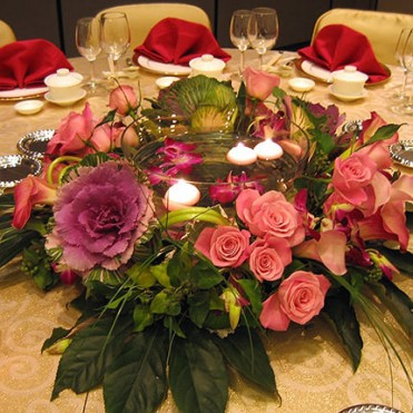 Композиция на стол "Праздничный ужин"