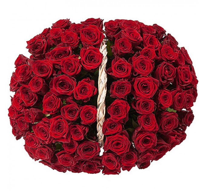 Кошик "101 червона троянда"