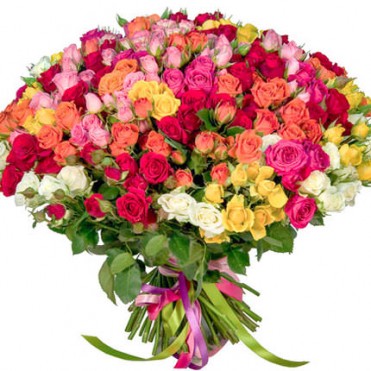 101 кустовая роза Микс 60 см 101 кустовая роза Микс 60 см