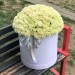 199 белых роз в шляпной коробке