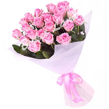 21 розовая роза Аква 60 см