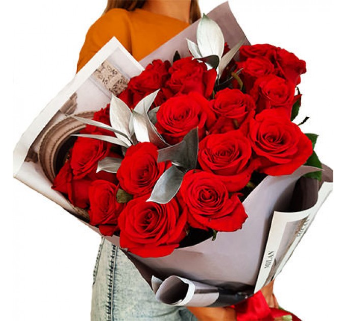 Срібна колекція "25 червоних троянд"