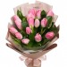 Букет "15 рожеві тюльпани"
