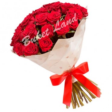 29 красных роз Гран При 60 см