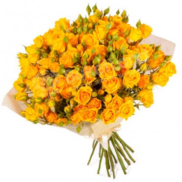 31 желтая роза спрей