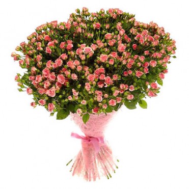 Букет з кущових троянд "Закохане серце"