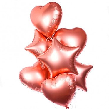 7 фольгованих гелієвих кульок мікс