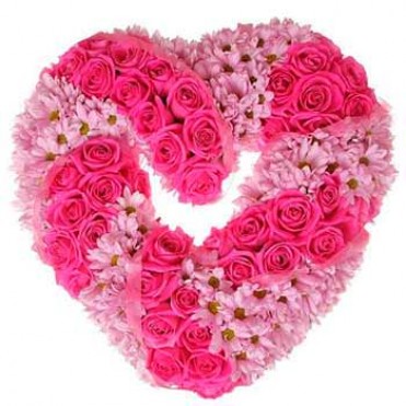 Розовое сердце