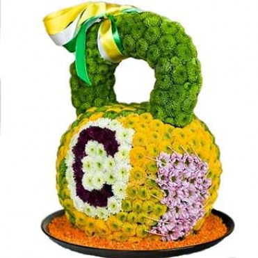 Гиря из цветов