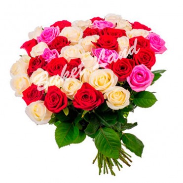 99 троянд мікс 60 см 99 троянд мікс 60 см