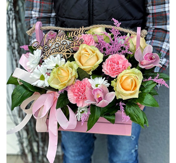 Композиція у дерев'яному ящику «Мамулі»