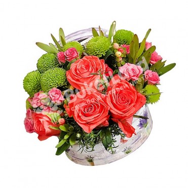 Круглі коробки з квітами 2 | розмір S