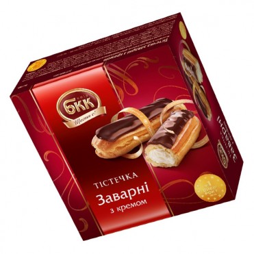Пирожные БКК Заварные с кремом 180г Пирожные БКК Заварные с кремом 180г