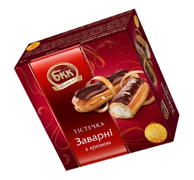 Тістечка БКК Заварні з кремом 180г