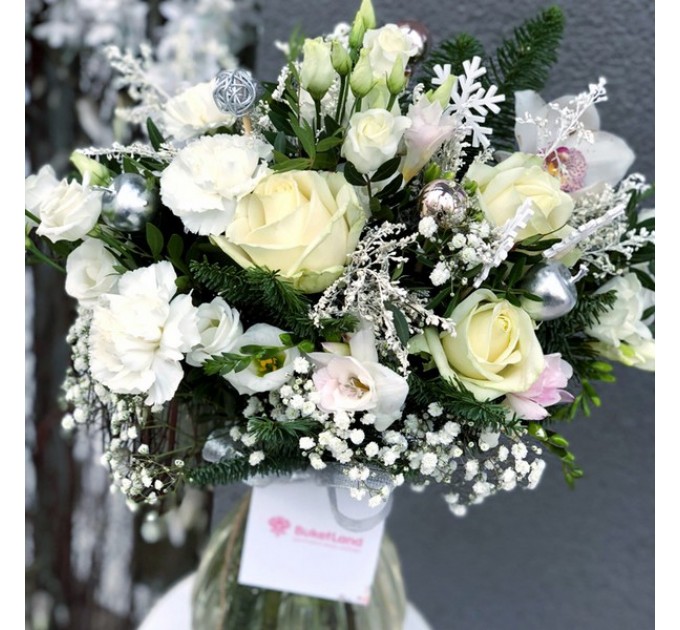 Зимовий букет «Казкова мить» + ВАЗА В ПОДАРУНОК